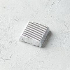 Gümüş Gofrajlı Yüksek Kare