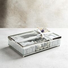 Söz-Nişan-Kız İsteme Çikolatası Cam Kutu Gri