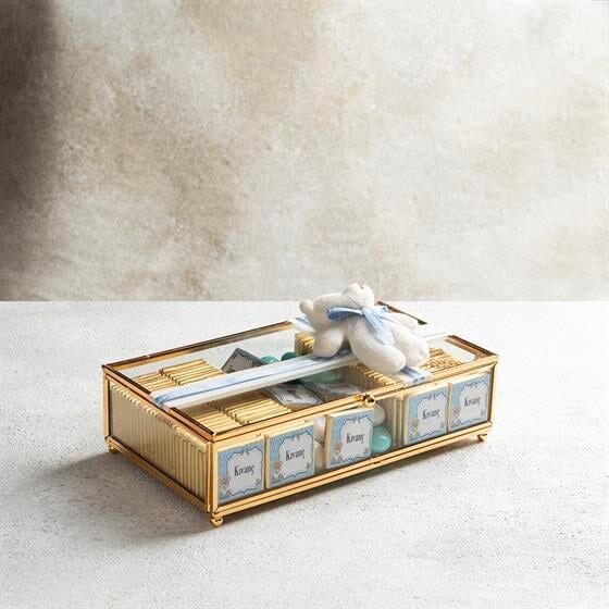 Cam Kutu Erkek Bebek Çikolatası