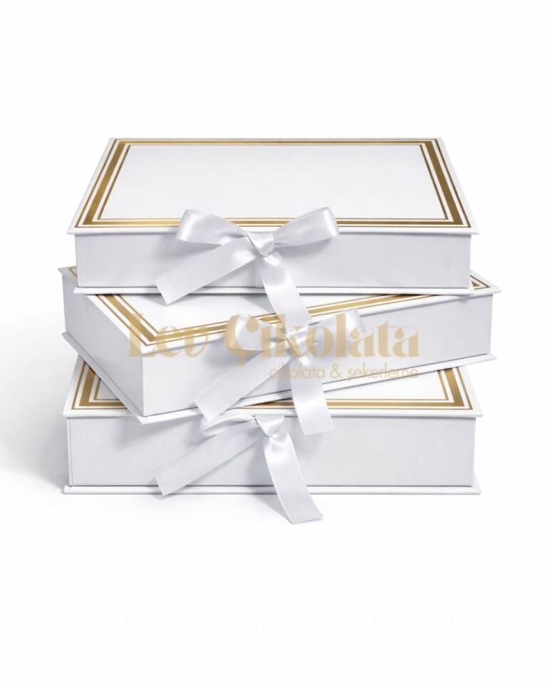 Kurdeleli Kitap Kutu Beyaz